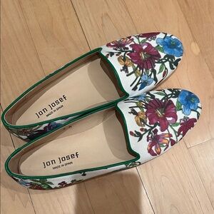 C - Jon Josef Women's Floral Loafers - Cream with Multicolor Design